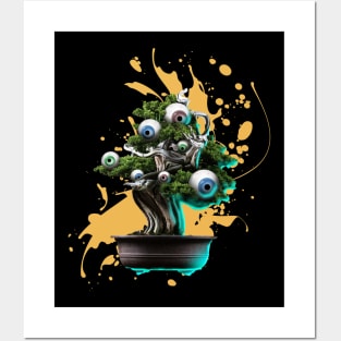 Japanese Bonsai Tree With Eyes Posters and Art
